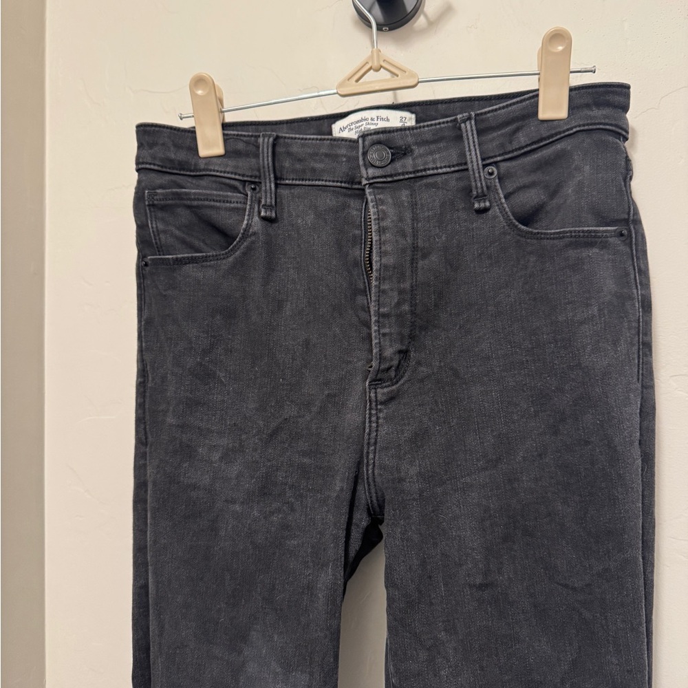 Abercrombie & Fitch Charcoal High-Rise Jeans